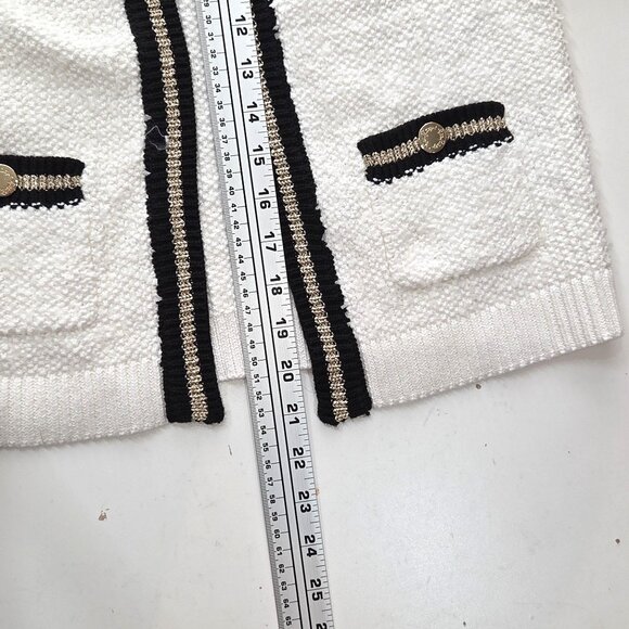 Lilly Pulitzer Women's Nalayna Cardigan Knit White, black Gold Size S Classic - Picture 11 of 11
